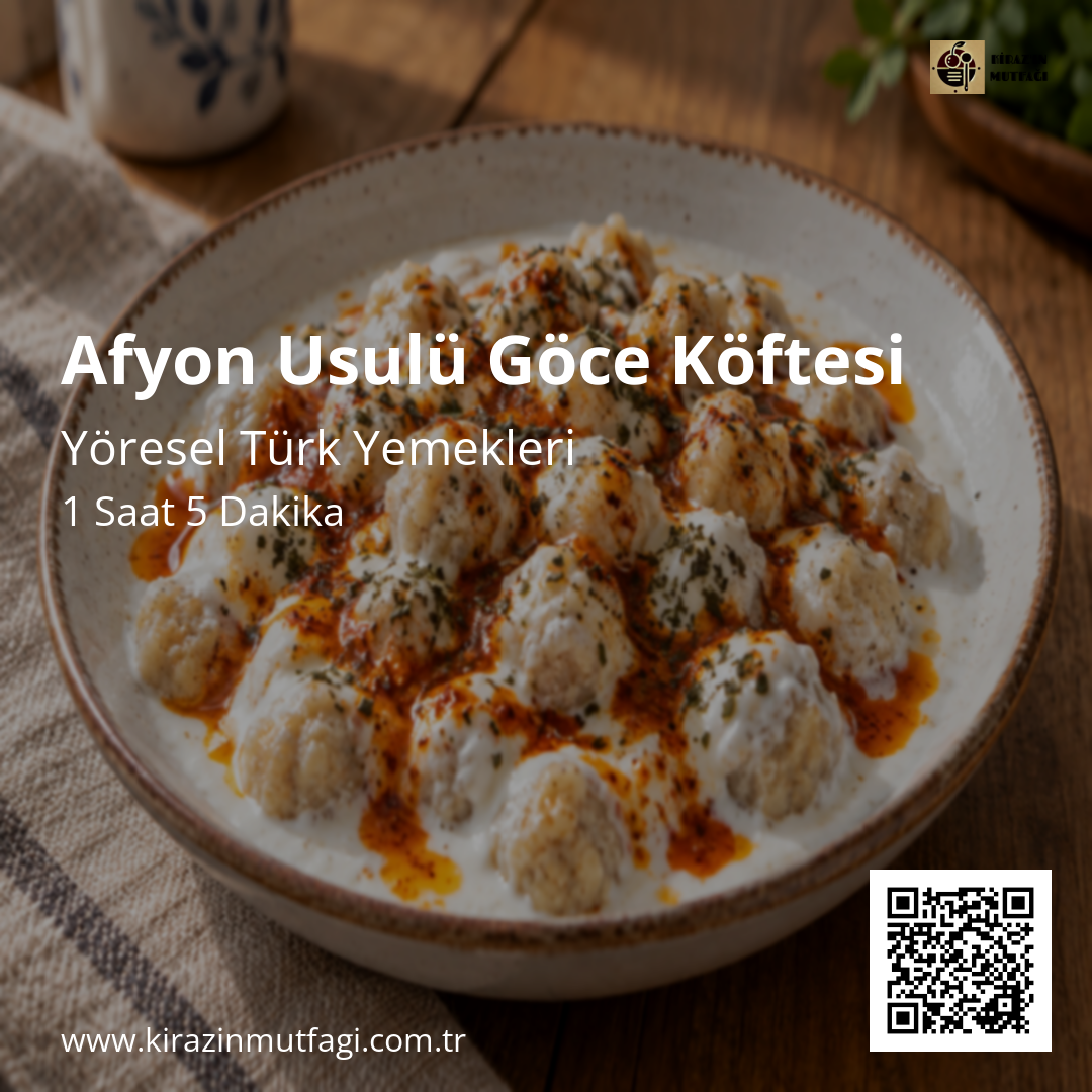 Afyon Usulü Göce Köftesi Instagram tarif kartı