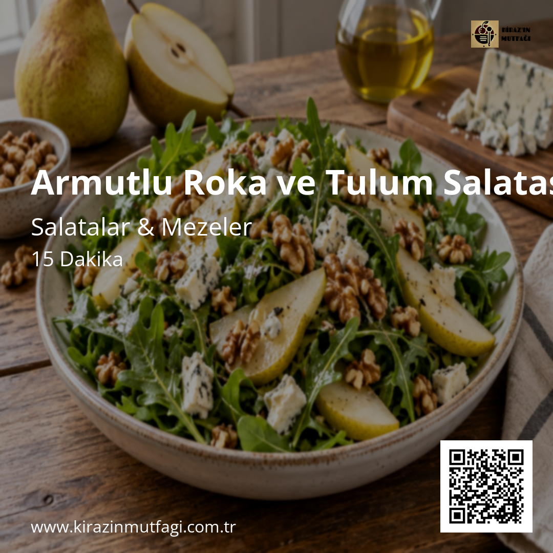 Armutlu Roka ve Tulum Salatası Instagram tarif kartı