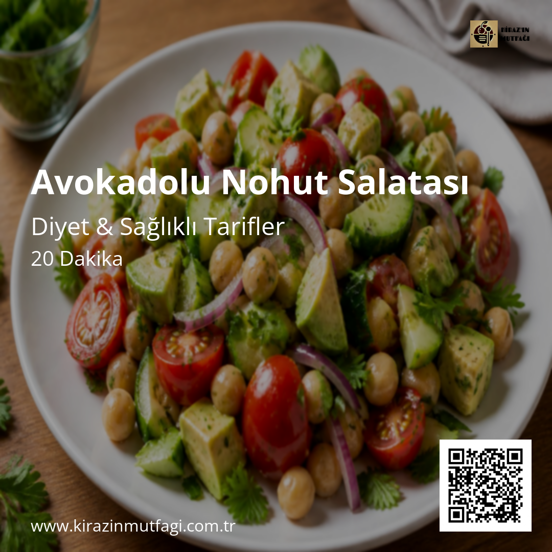 Avokadolu Nohut Salatası - Instagram Tarif Kartı