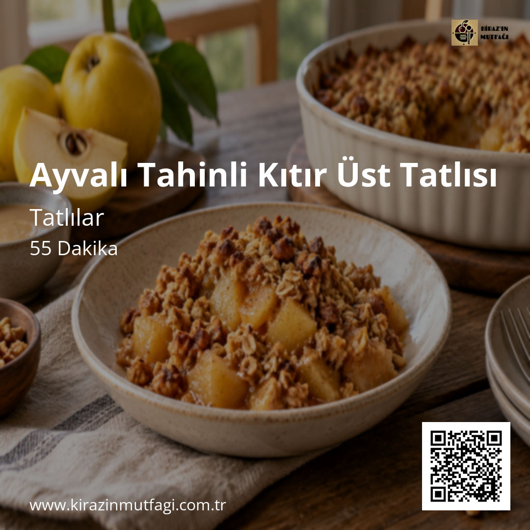 Ayvalı Tahinli Kıtır Üst Tatlısı Instagram tarif kartı