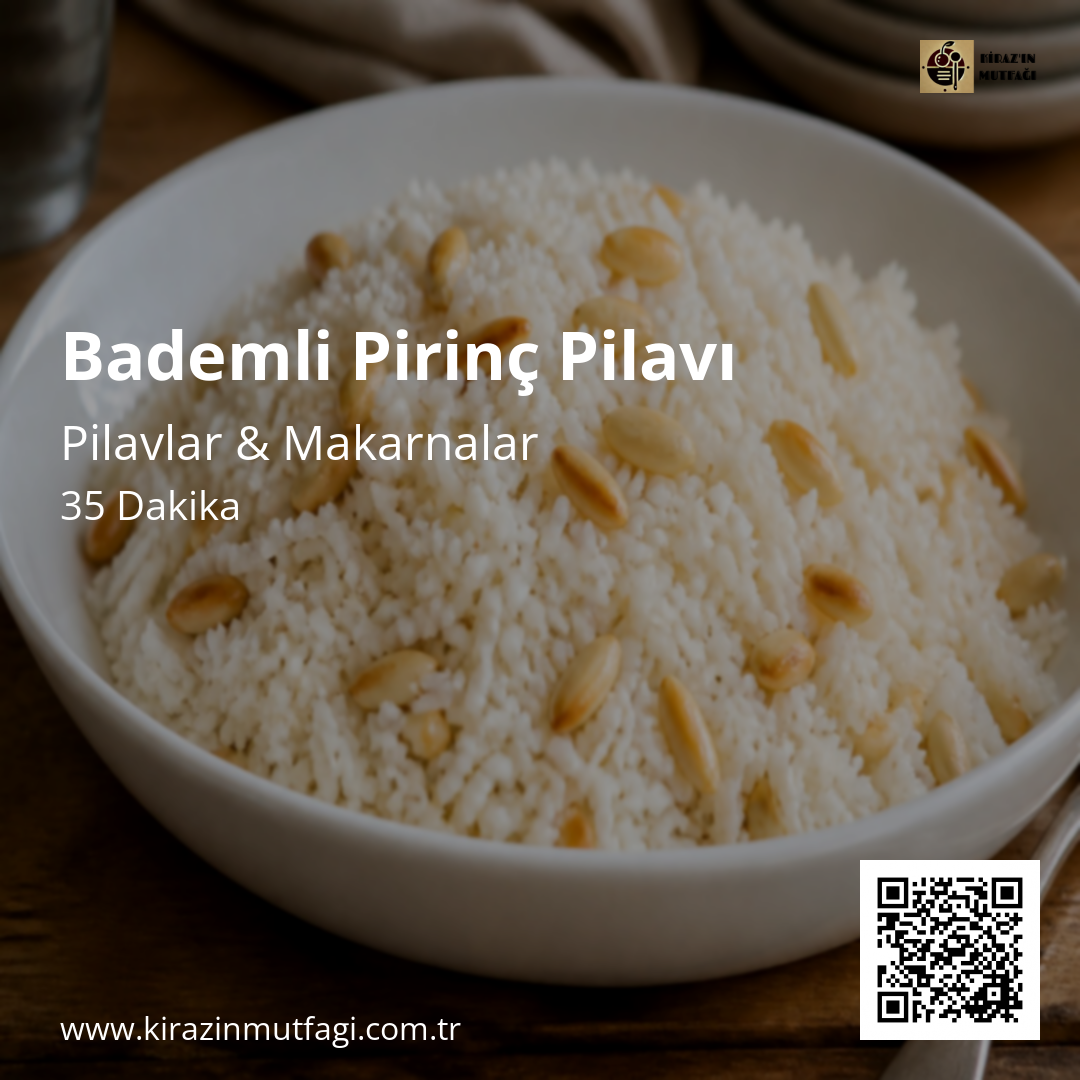 Bademli Pirinç Pilavı - Instagram Tarif Kartı