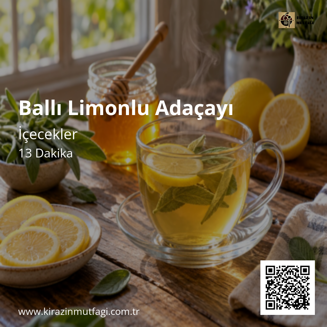 Ballı Limonlu Adaçayı Instagram tarif kartı