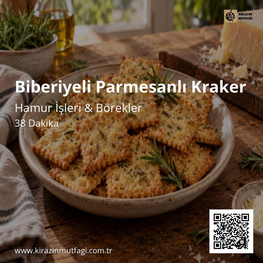 Biberiyeli Parmesanlı Kraker Instagram tarif kartı