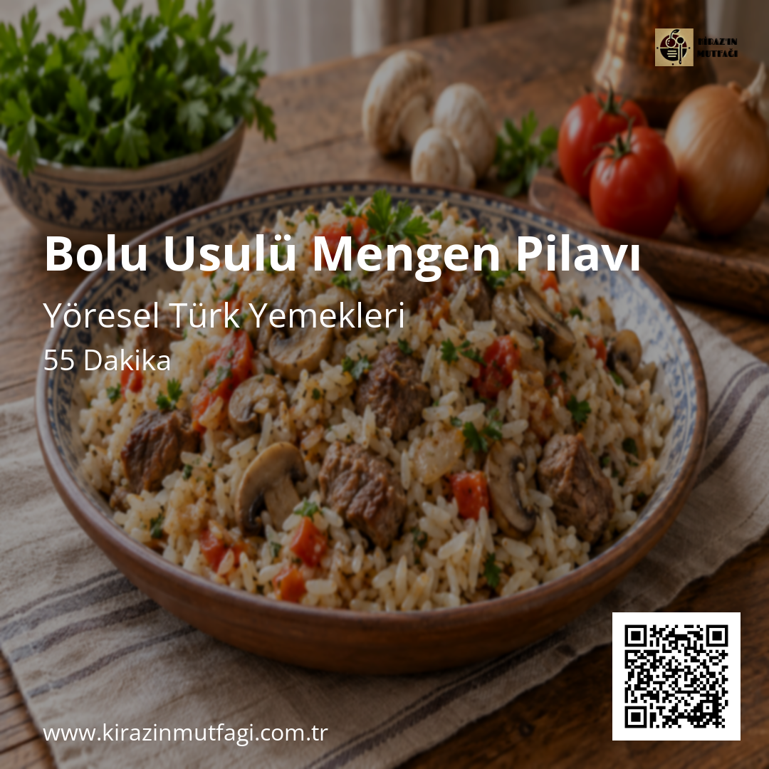 Bolu Usulü Mengen Pilavı Instagram tarif kartı