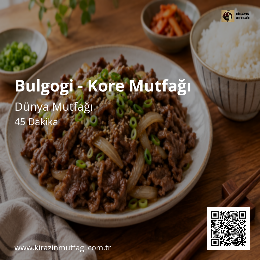 Bulgogi - Kore Mutfağı - Instagram Tarif Kartı