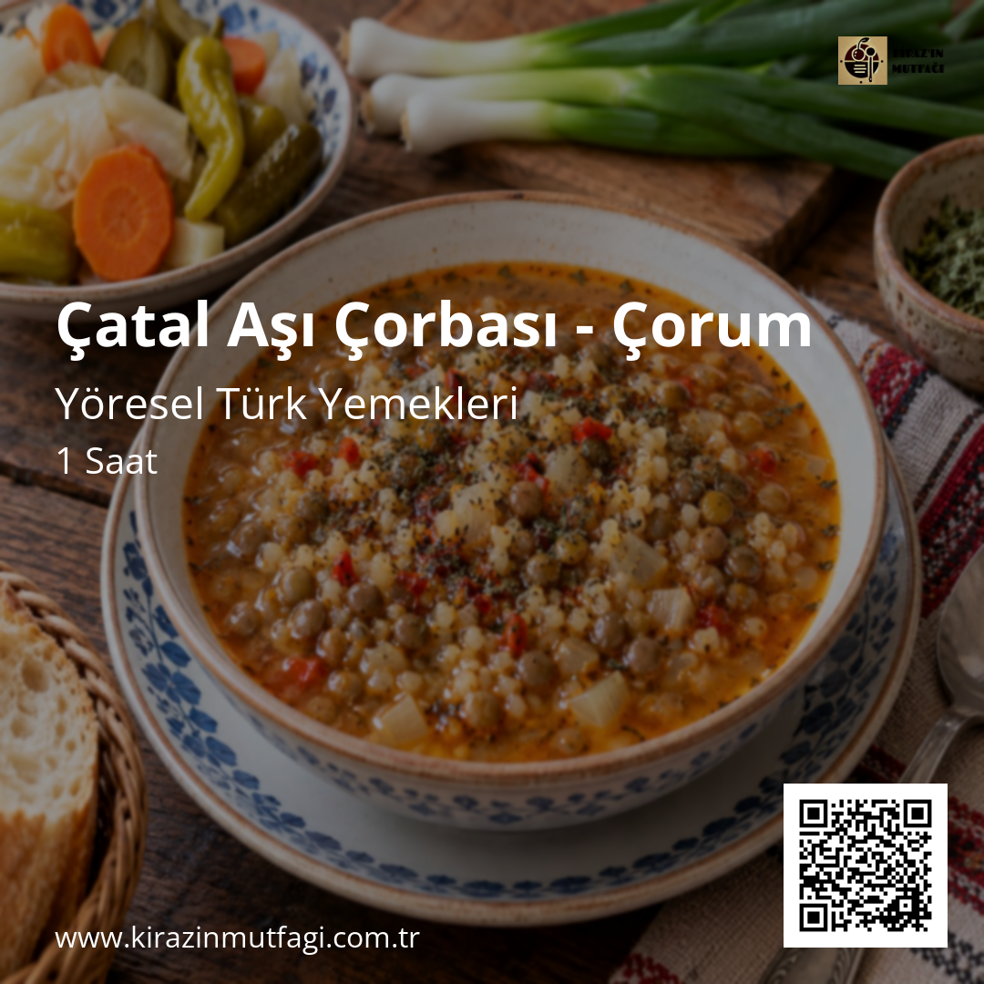 Çatal Aşı Çorbası - Çorum Instagram tarif kartı