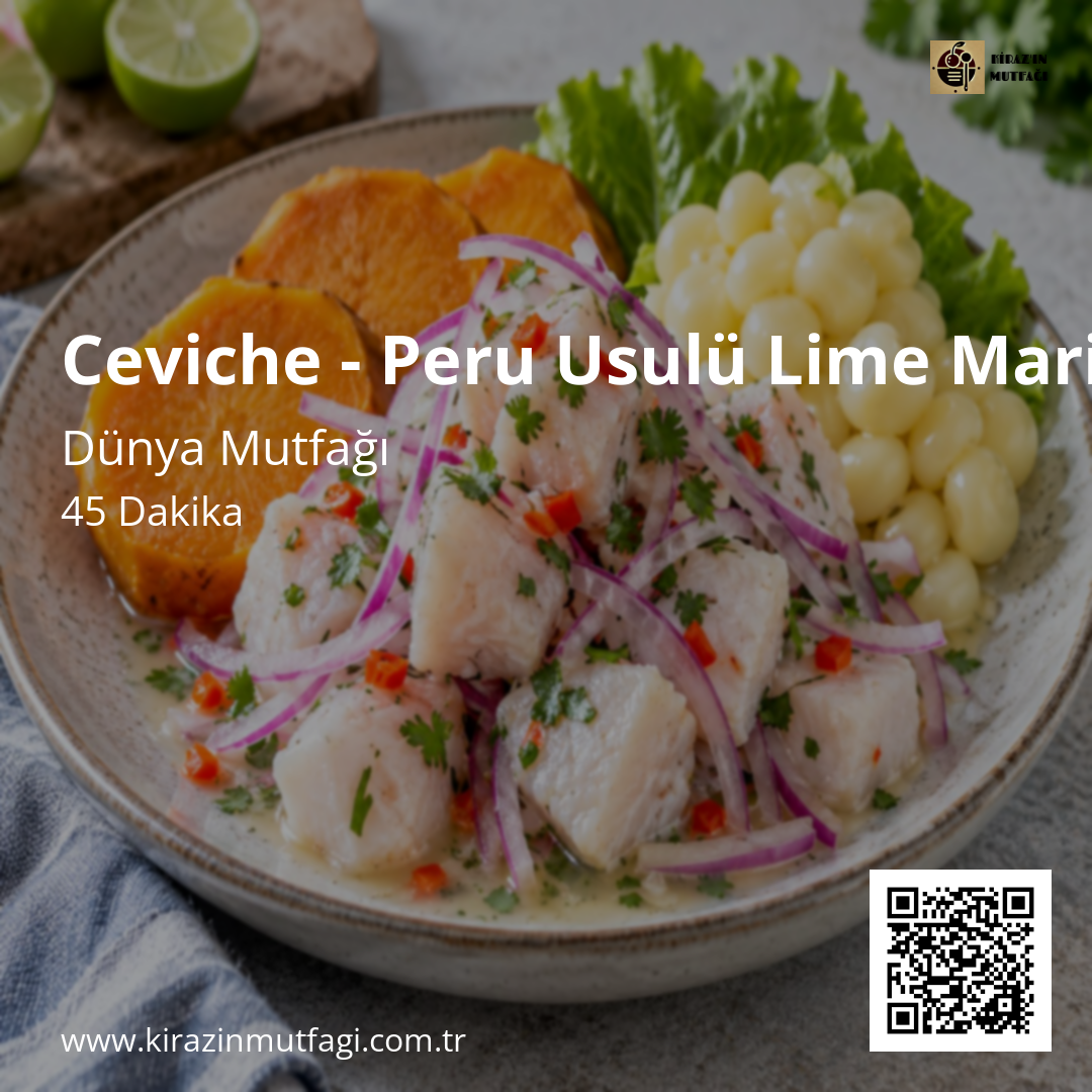 Ceviche - Peru Usulü Lime Marine Balık Instagram tarif kartı