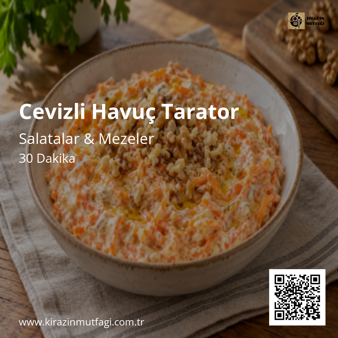 Cevizli Havuç Tarator Instagram tarif kartı