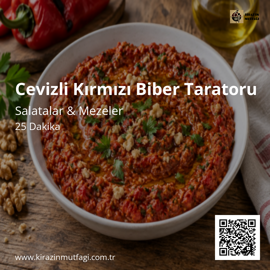 Cevizli Kırmızı Biber Taratoru - Instagram Tarif Kartı