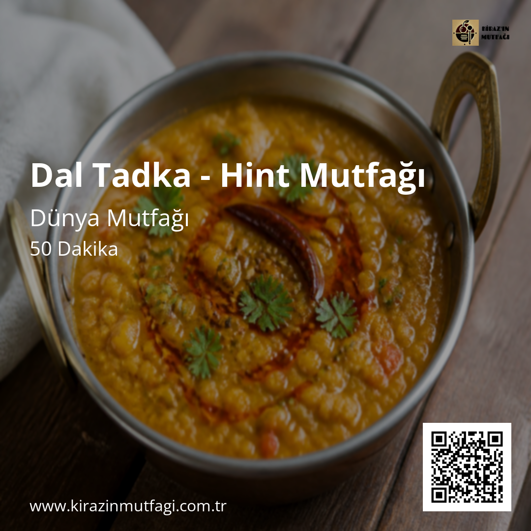Dal Tadka - Hint Mutfağı - Instagram Tarif Kartı