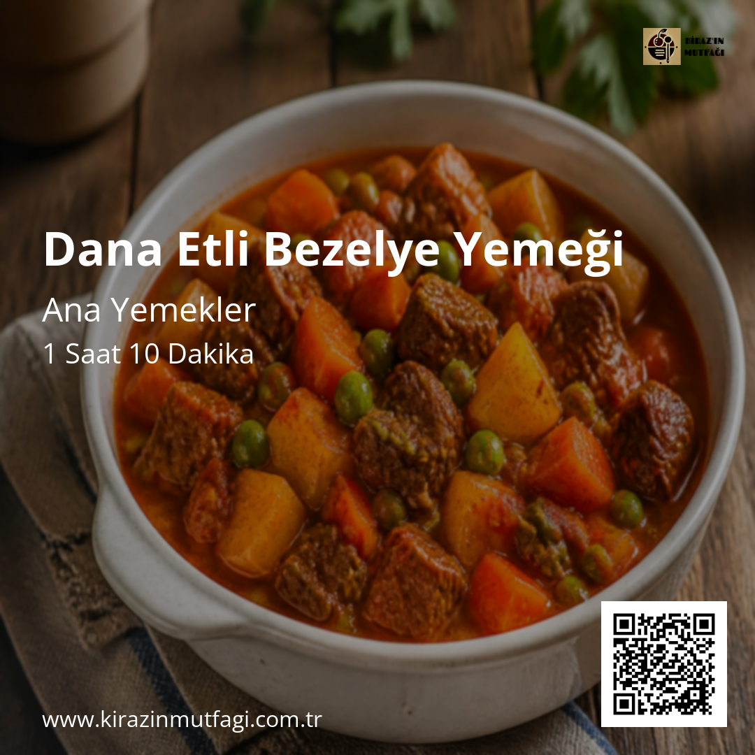 Dana Etli Bezelye Yemeği - Instagram Tarif Kartı