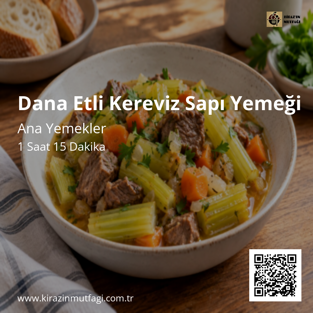 Dana Etli Kereviz Sapı Yemeği Instagram tarif kartı
