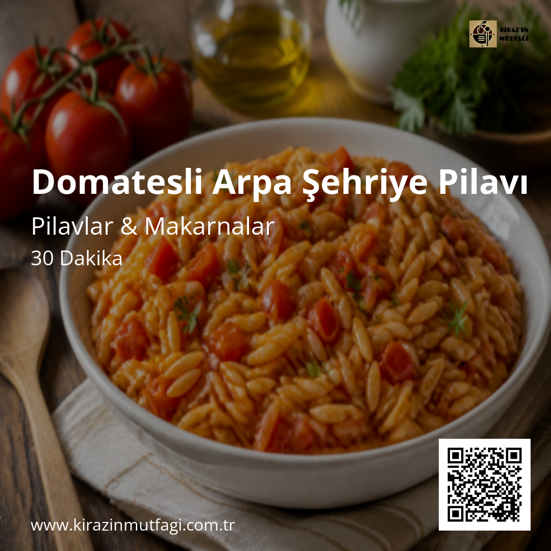 Domatesli Arpa Şehriye Pilavı - Instagram Tarif Kartı