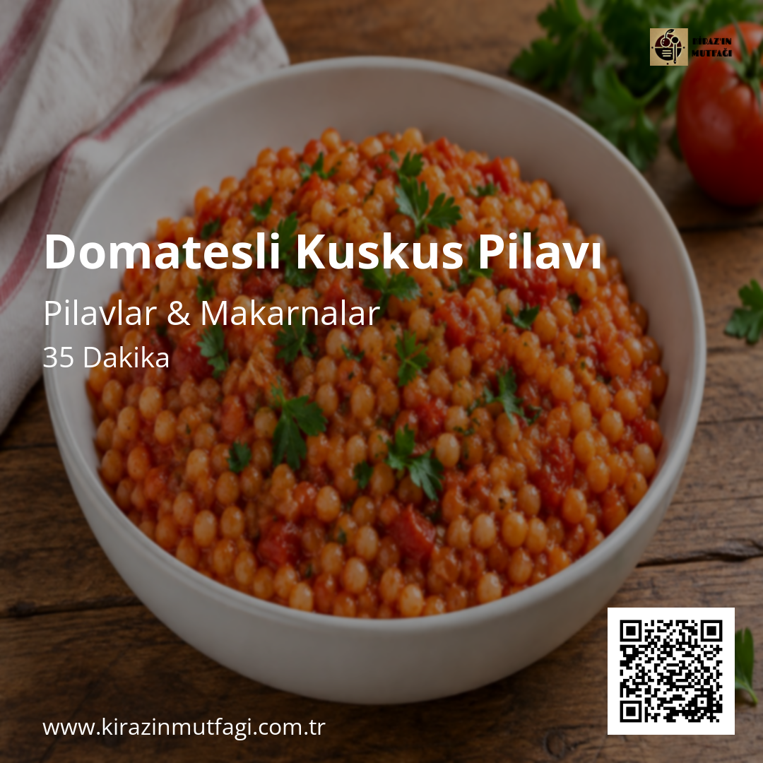 Domatesli Kuskus Pilavı - Instagram Tarif Kartı