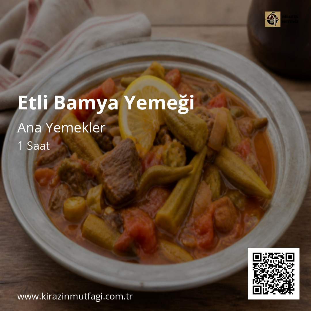 Etli Bamya Yemeği - Instagram Tarif Kartı