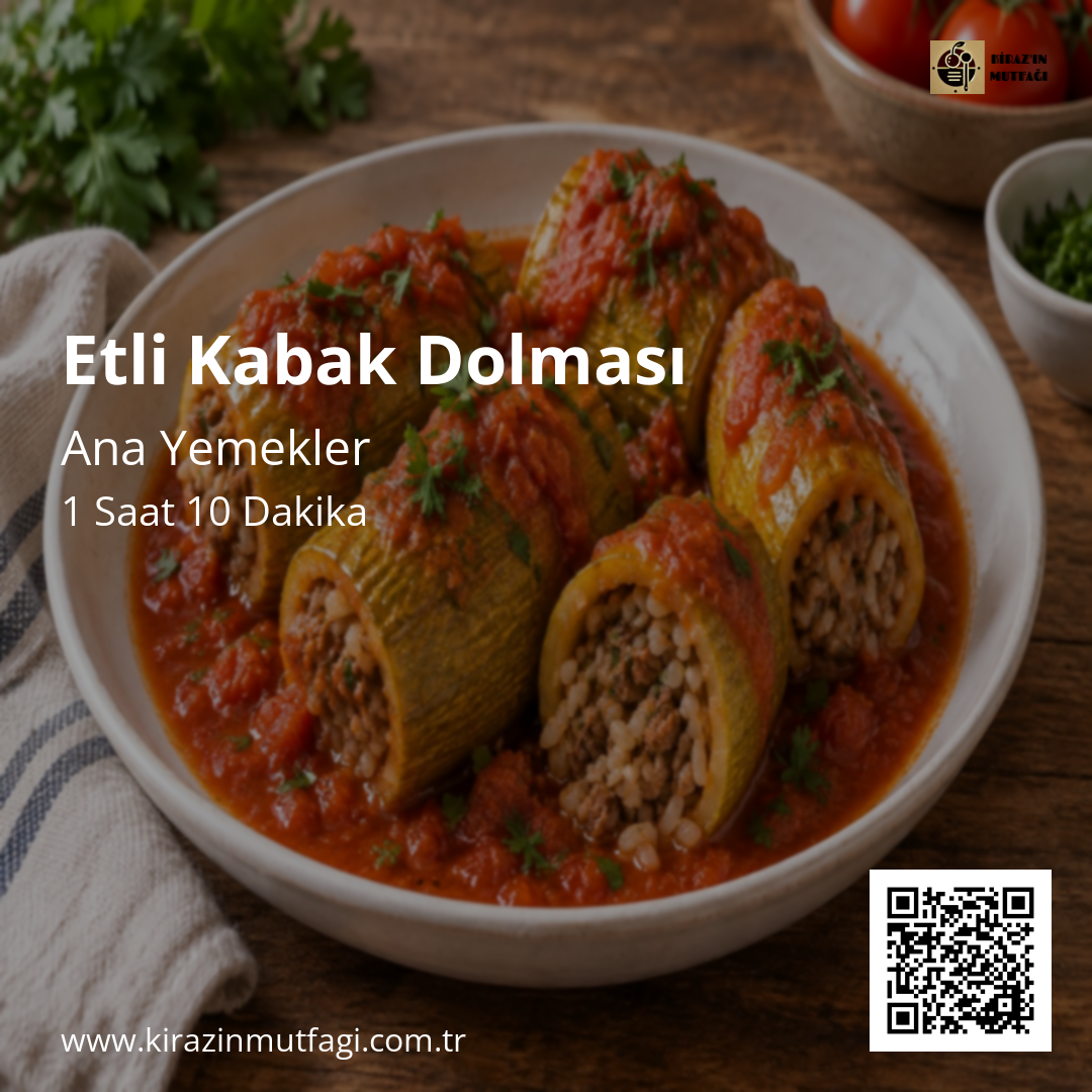 Etli Kabak Dolması - Instagram Tarif Kartı