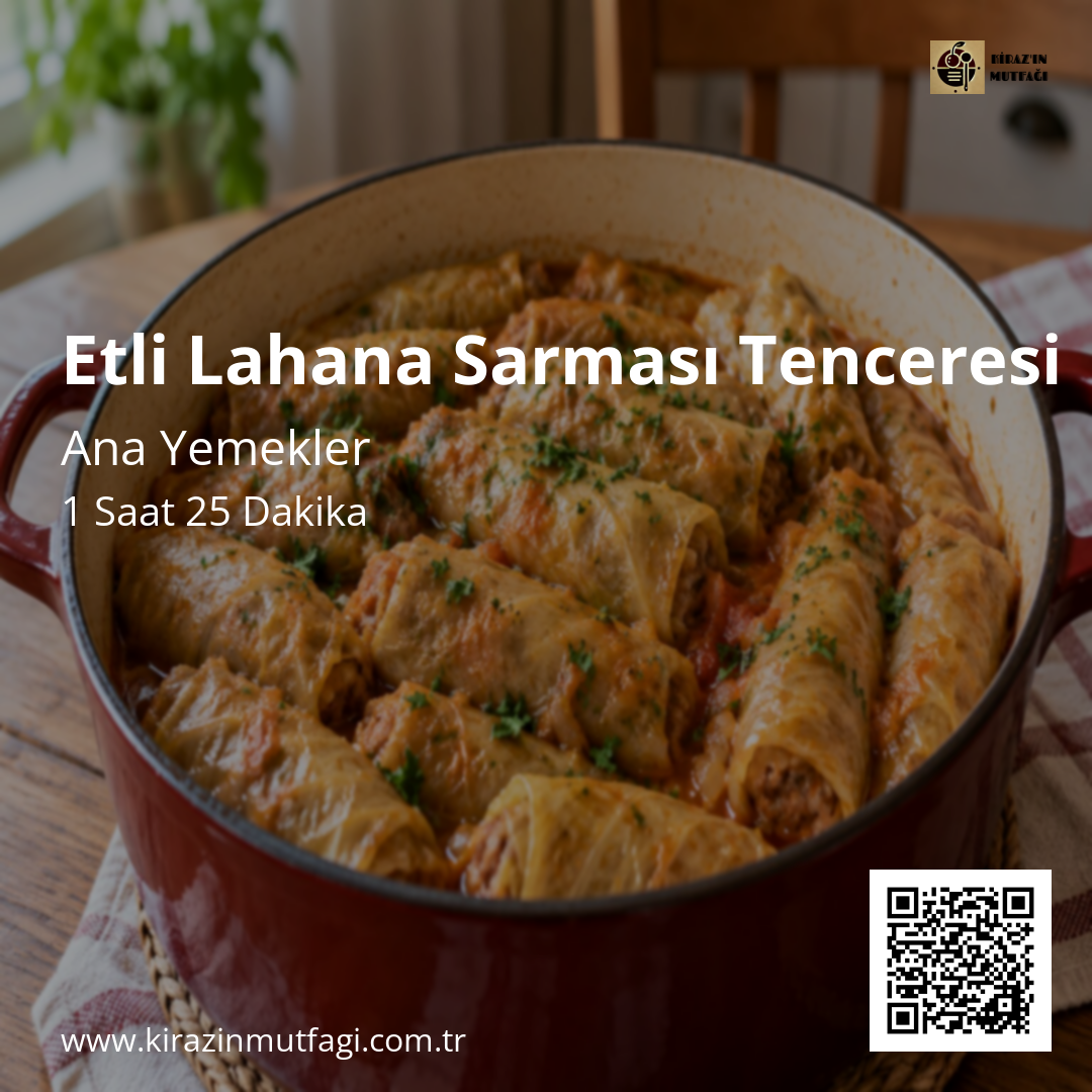 Etli Lahana Sarması Tenceresi Instagram tarif kartı
