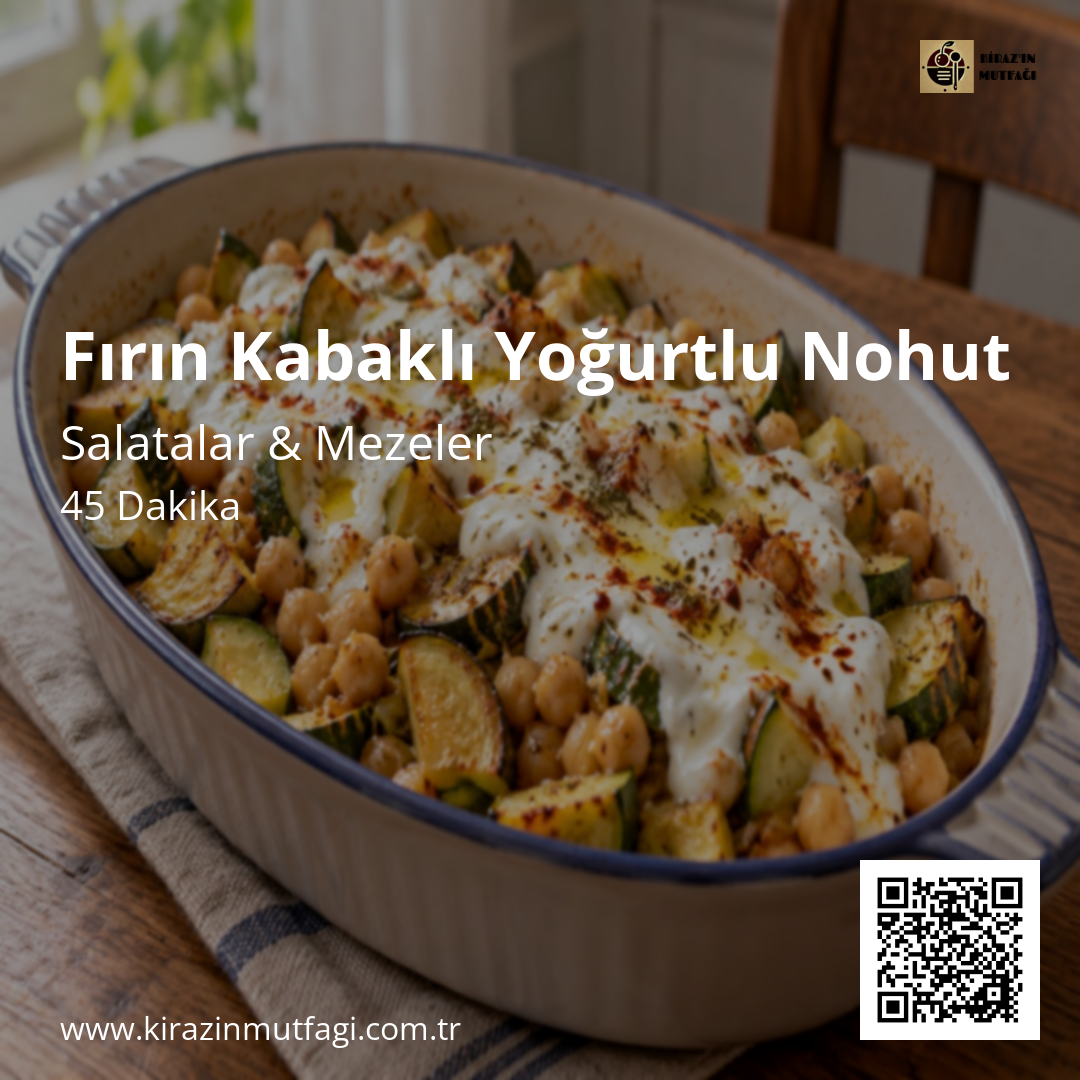 Fırın Kabaklı Yoğurtlu Nohut Instagram tarif kartı