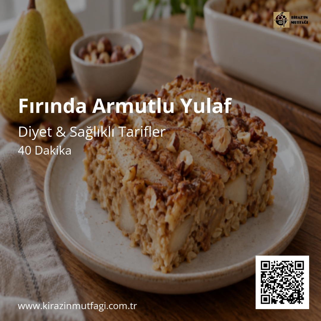 Fırında Armutlu Yulaf Instagram tarif kartı