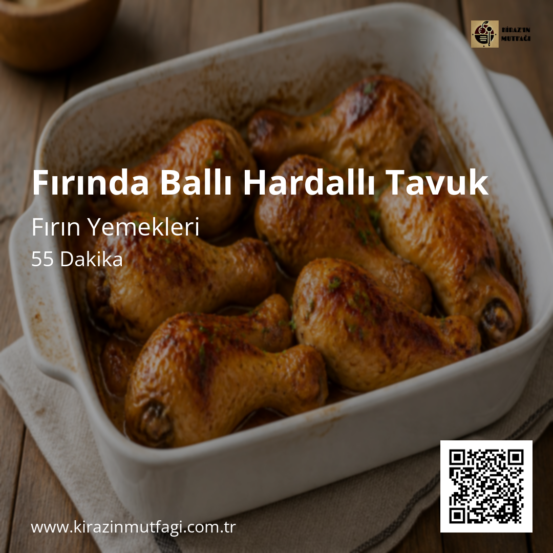 Fırında Ballı Hardallı Tavuk - Instagram Tarif Kartı