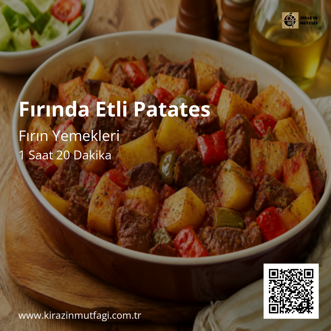 Fırında Etli Patates - Instagram Tarif Kartı