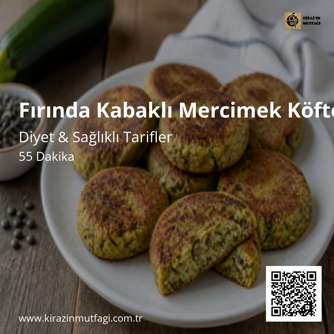 Fırında Kabaklı Mercimek Köftesi - Instagram Tarif Kartı