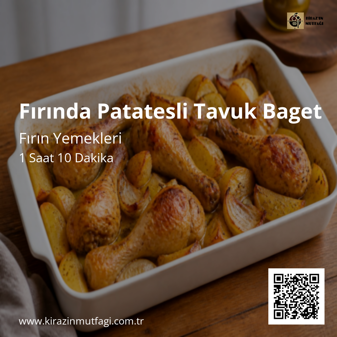 Fırında Patatesli Tavuk Baget - Instagram Tarif Kartı