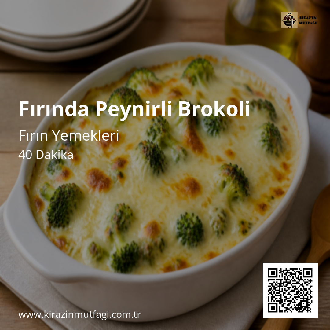 Fırında Peynirli Brokoli - Instagram Tarif Kartı