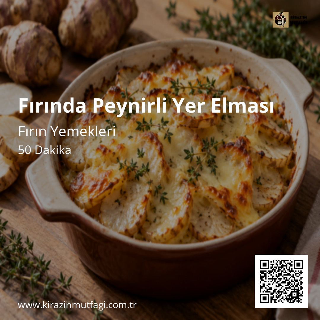 Fırında Peynirli Yer Elması Instagram tarif kartı
