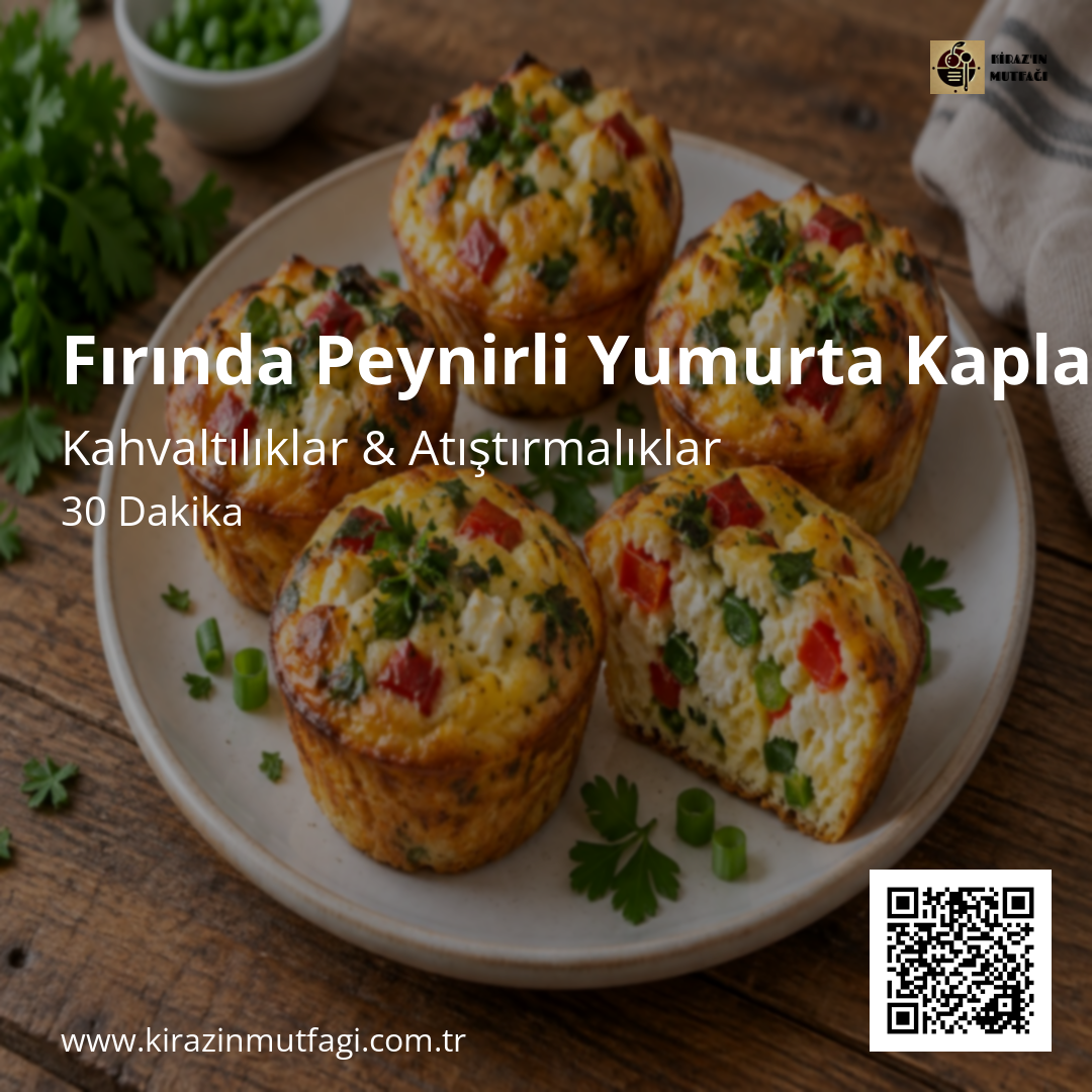 Fırında Peynirli Yumurta Kapları - Instagram Tarif Kartı