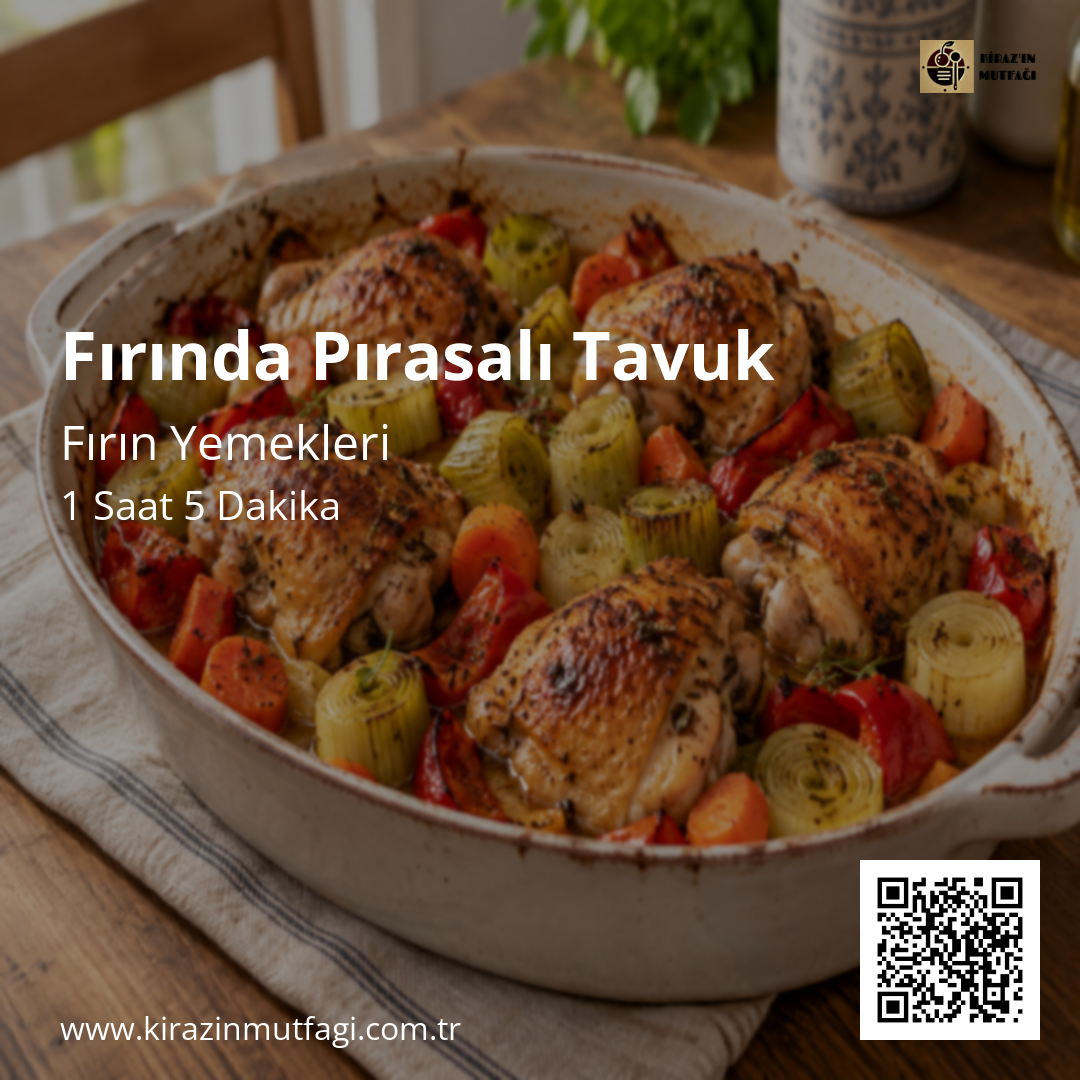 Fırında Pırasalı Tavuk Instagram tarif kartı