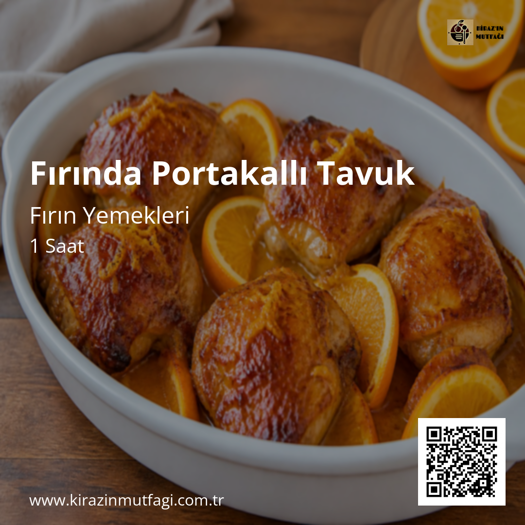 Fırında Portakallı Tavuk - Instagram Tarif Kartı
