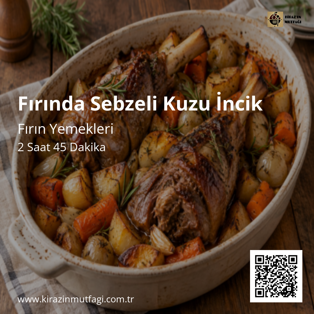 Fırında Sebzeli Kuzu İncik - Instagram Tarif Kartı