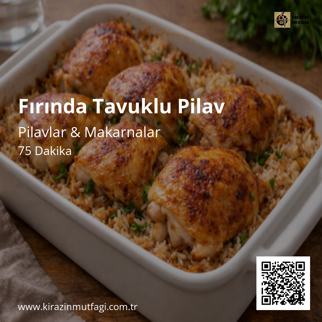Fırında Tavuklu Pilav - Instagram Tarif Kartı