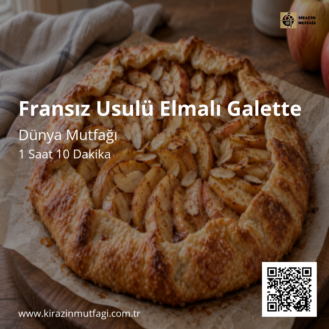 Fransız Usulü Elmalı Galette Instagram tarif kartı