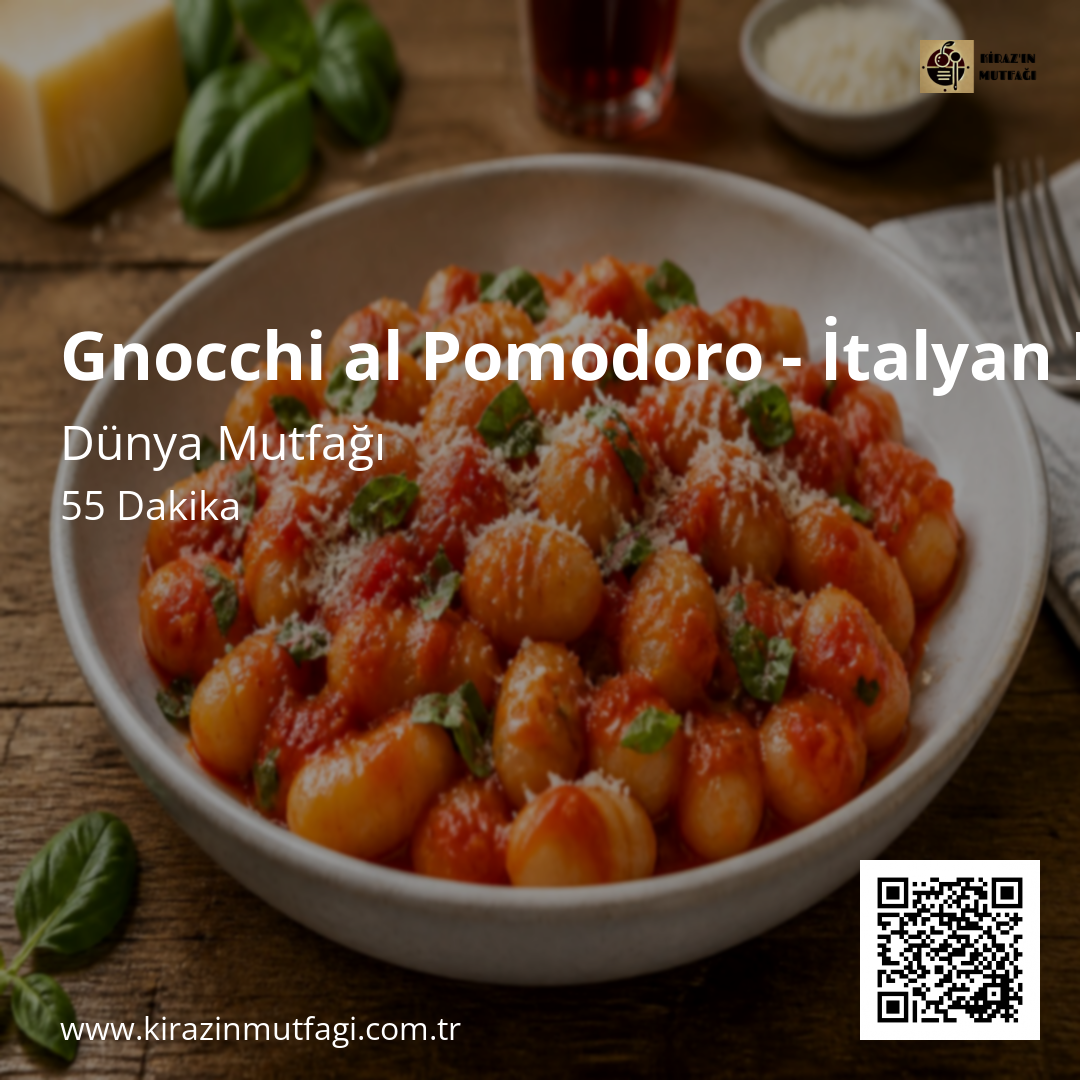 Gnocchi al Pomodoro - İtalyan Mutfağı - Instagram Tarif Kartı