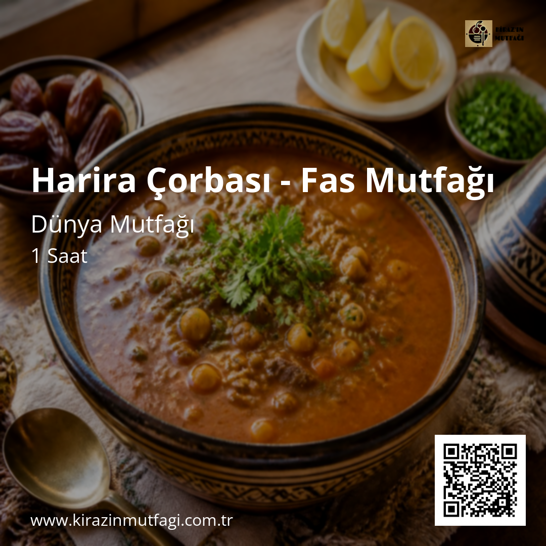 Harira Çorbası - Fas Mutfağı - Instagram Tarif Kartı