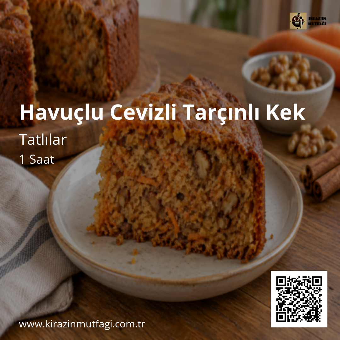 Havuçlu Cevizli Tarçınlı Kek Instagram tarif kartı