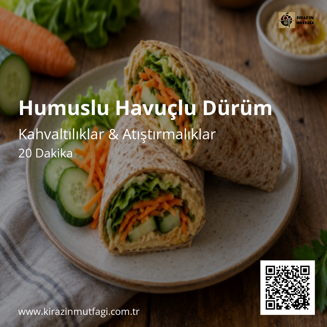Humuslu Havuçlu Dürüm Instagram tarif kartı
