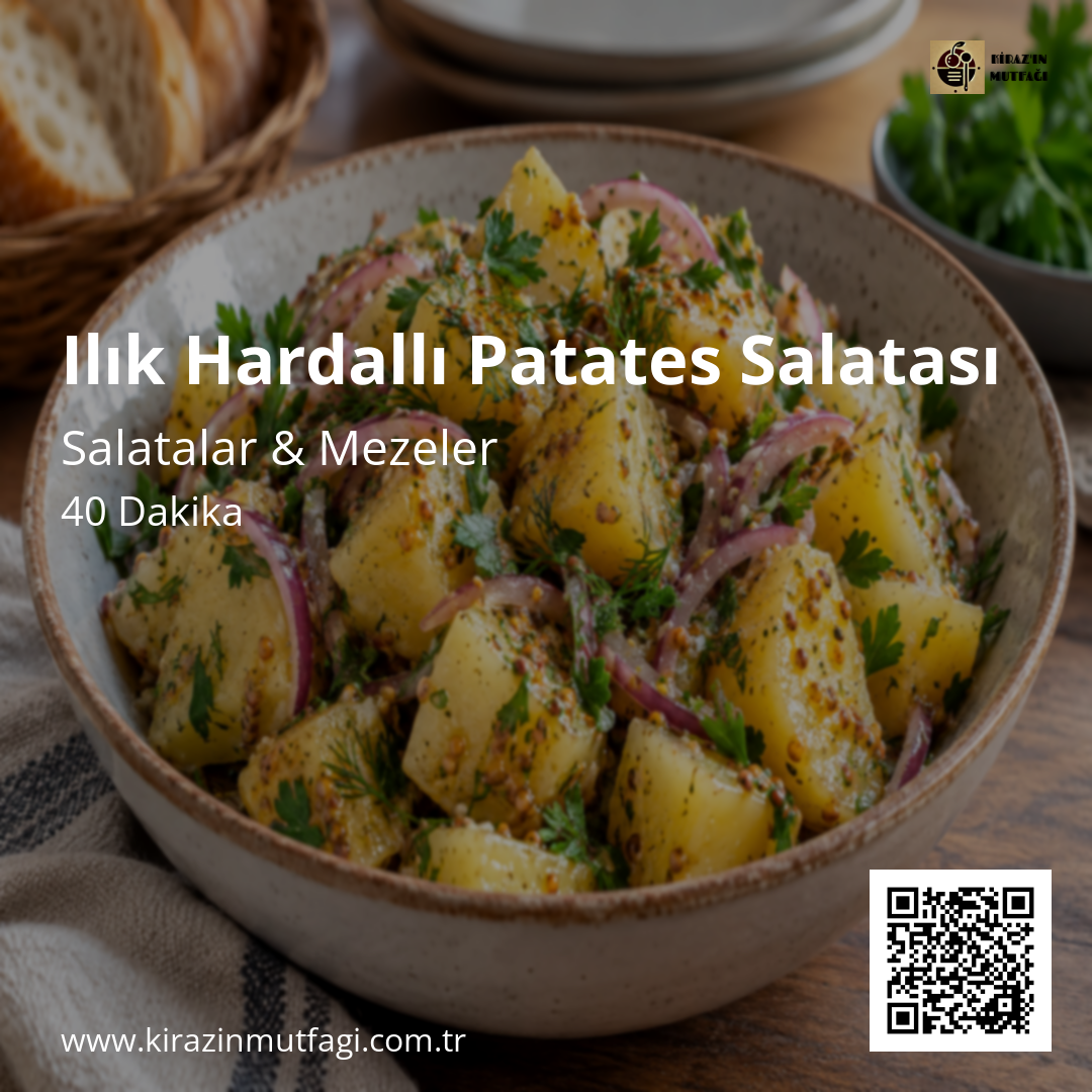 Ilık Hardallı Patates Salatası Instagram tarif kartı