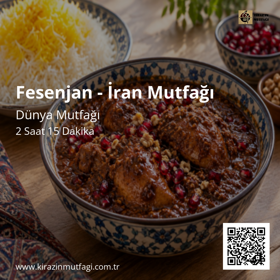 Fesenjan - İran Mutfağı Instagram tarif kartı