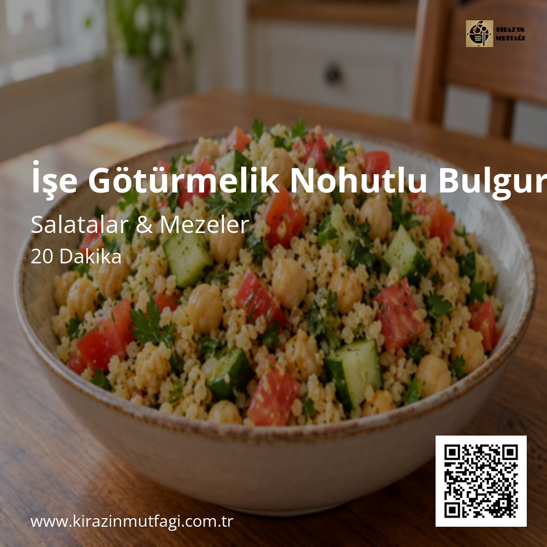 İşe Götürmelik Nohutlu Bulgur Salatası Instagram tarif kartı