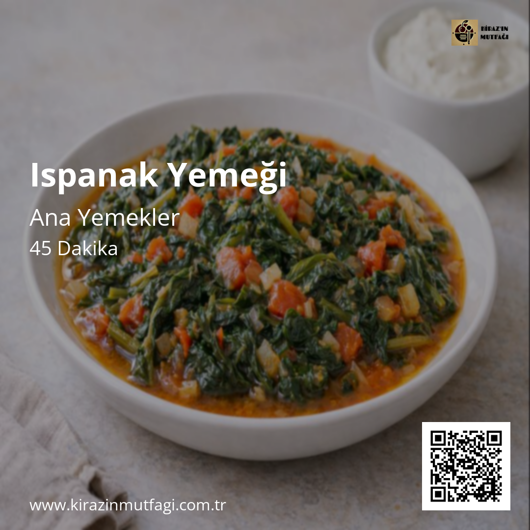 Ispanak Yemeği - Instagram Tarif Kartı