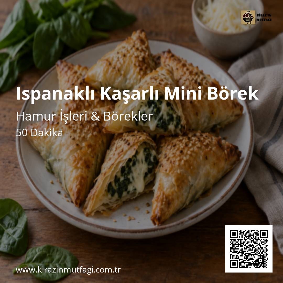 Ispanaklı Kaşarlı Mini Börek Instagram tarif kartı