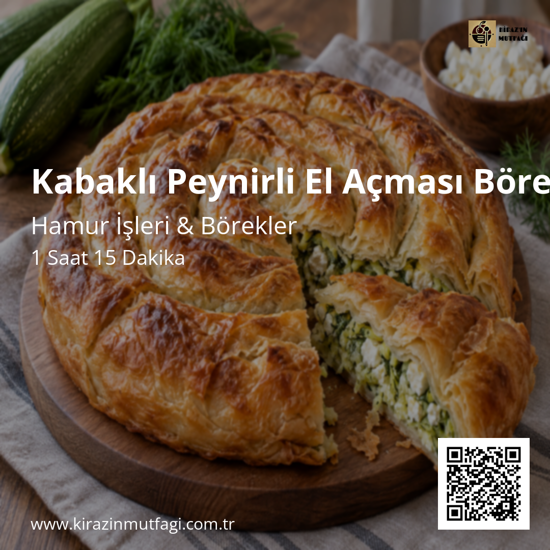 Kabaklı Peynirli El Açması Börek Instagram tarif kartı