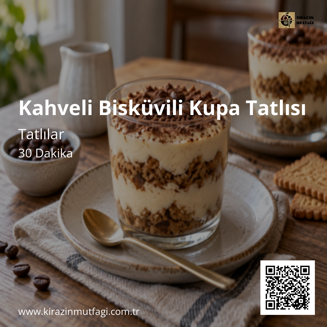 Kahveli Bisküvili Kupa Tatlısı Instagram tarif kartı