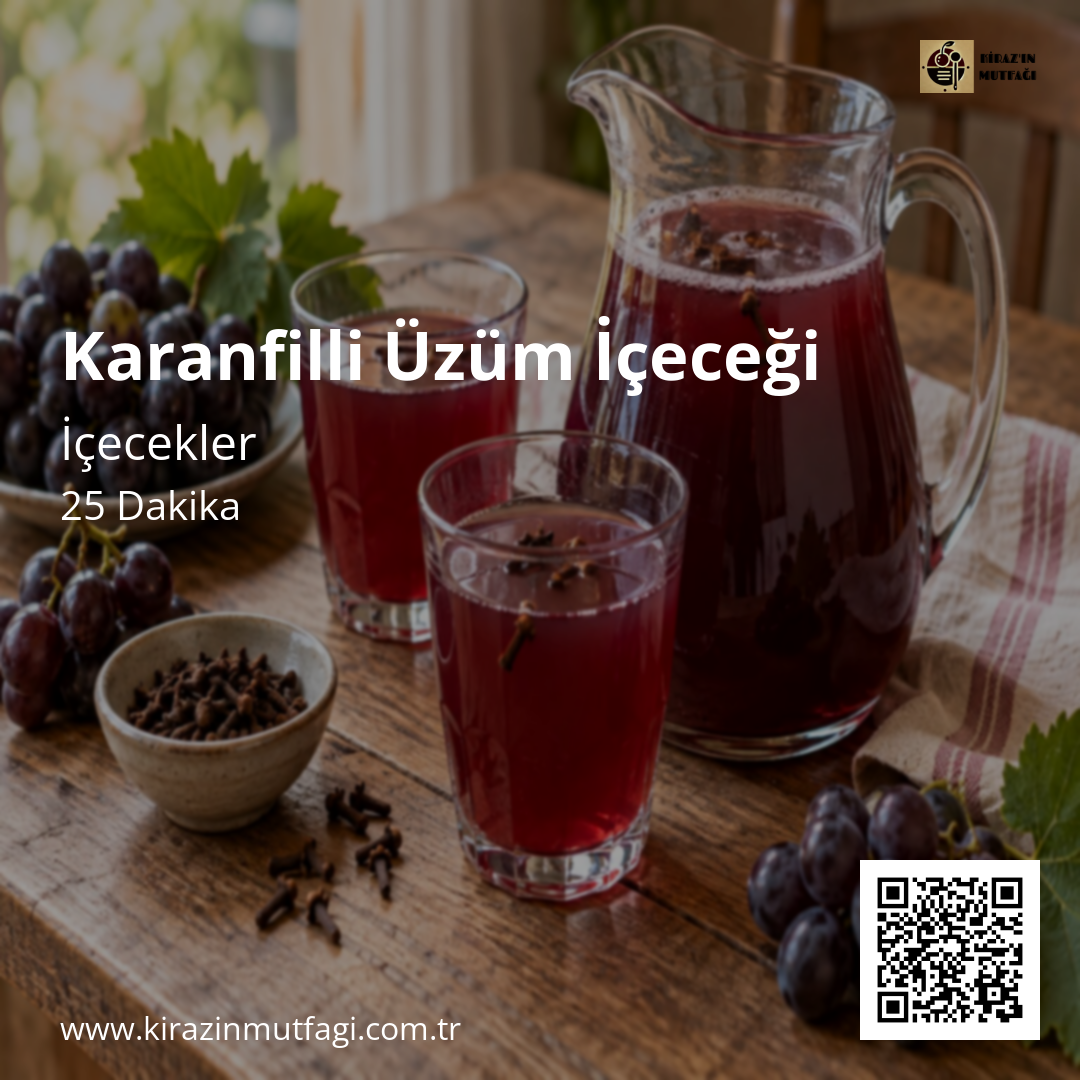 Karanfilli Üzüm İçeceği Instagram tarif kartı