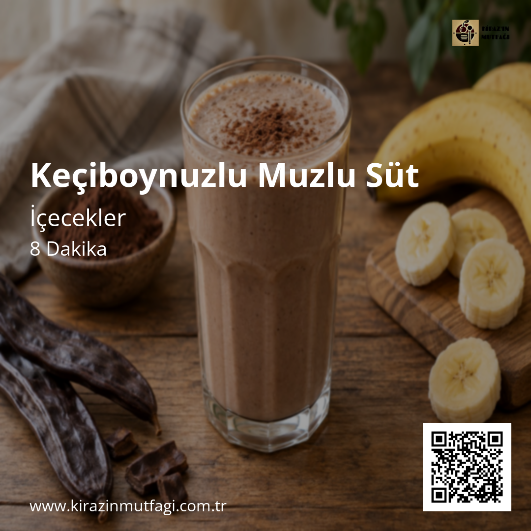 Keçiboynuzlu Muzlu Süt Instagram tarif kartı