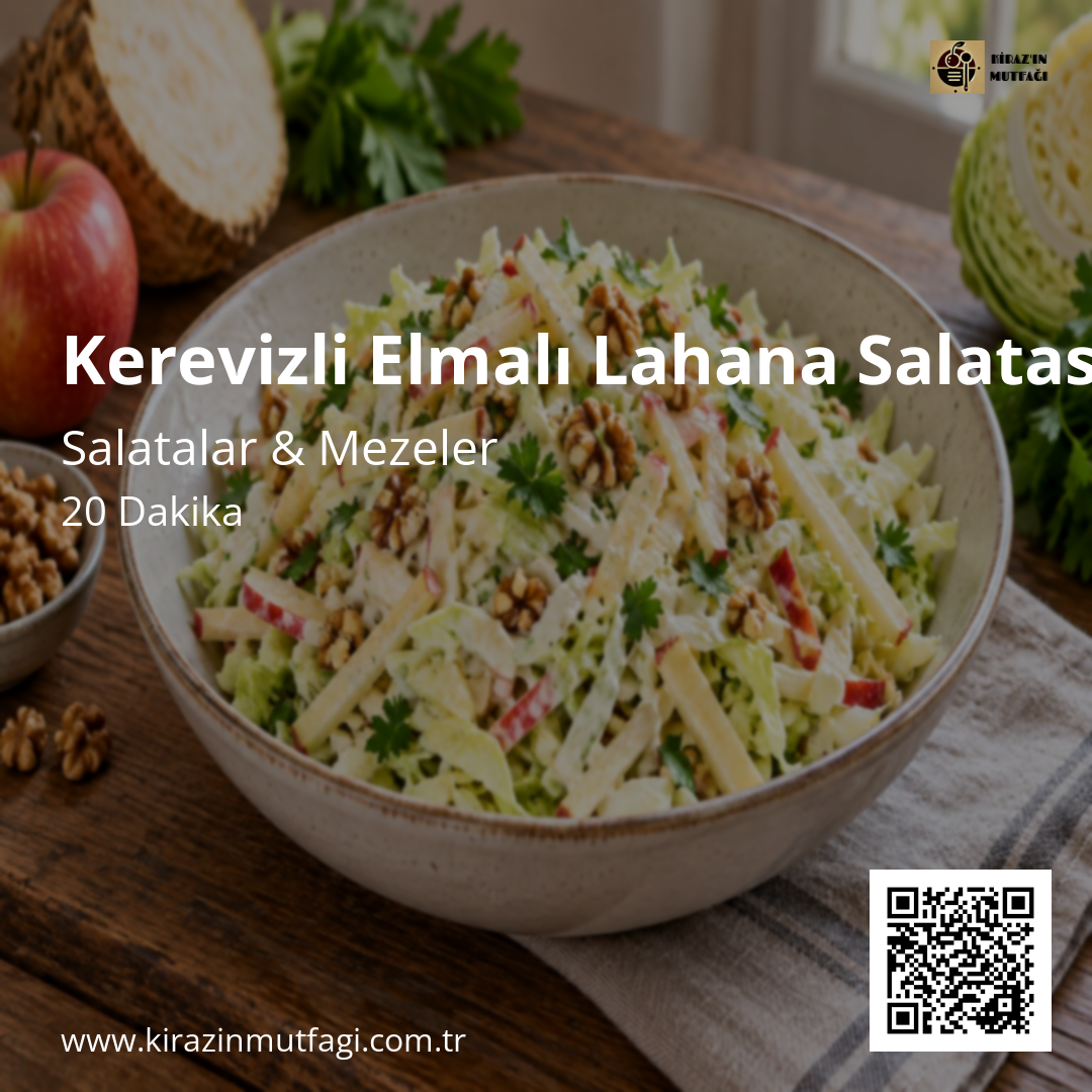 Kerevizli Elmalı Lahana Salatası Instagram tarif kartı