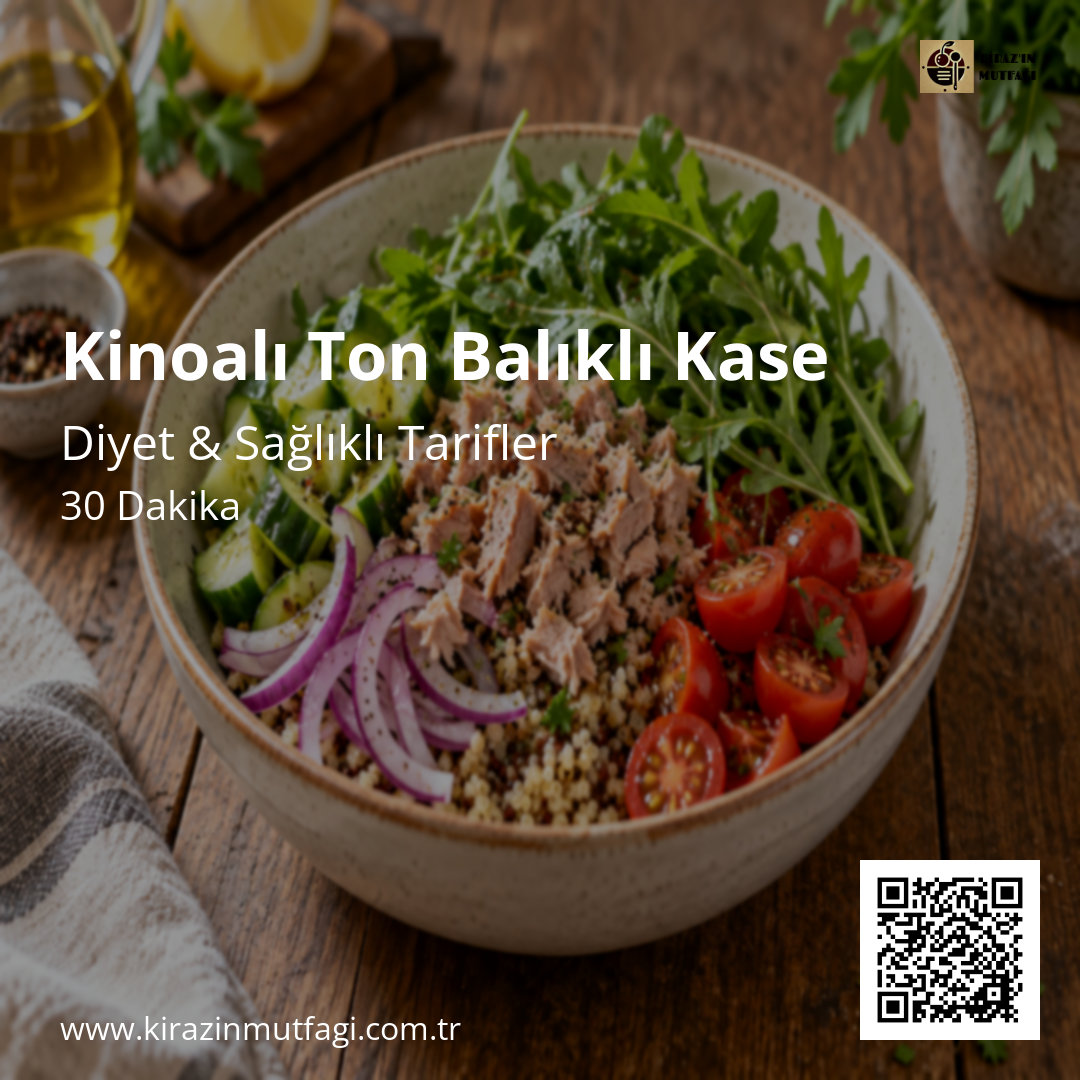 Kinoalı Ton Balıklı Kase - Instagram Tarif Kartı